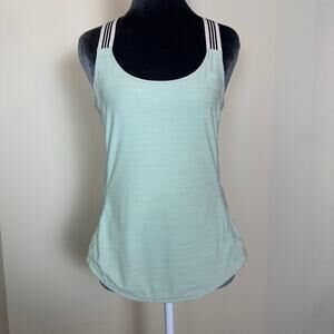 Adidas Women's Performer Cross-Back X-back Tank Top Teal Light Blue XS